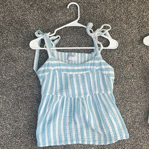Blue and White top (medium) - Old Navy
